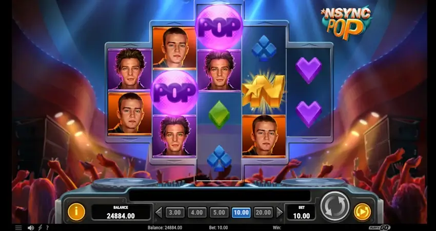 NSYNC POP slot screen