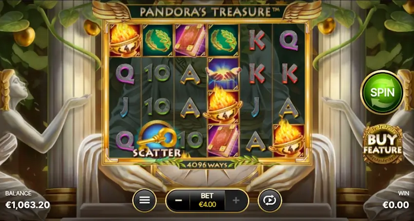 pandora's treasure slot screenshot
